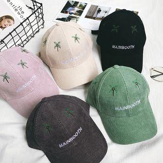 Embroidery Corduroy Baseball Cap
