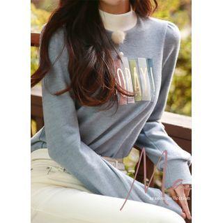 Hooray! Piped Mock-neck T-shirt