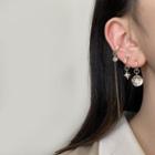 Set Of 4: Rhinestone Alloy Dangle Earring (various Designs) Set Of 4 Pcs - Gold - One Size