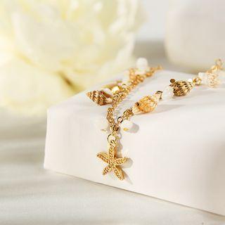 Alloy Starfish & Shell Bracelet As Shown In Figure - One Size