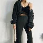 Hooded Jacket / Boot-cut Pants / Set