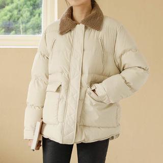 Sherpa-fleece Collar Padded Jacket