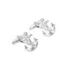 Fashionable Personality Anchor Cufflinks Silver - One Size