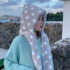 Polka Dot Hooded Scarf