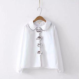 Animal Embroidered Blouse