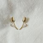 Tulip Rhinestone Sterling Silver Earring