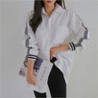 Pocket-detail Contrast-trim Shirt White - One Size