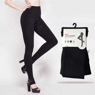 Plain Leggings Bk8189-18 - Black - One Size
