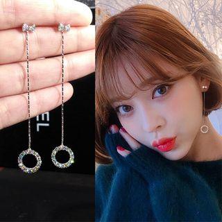 Rhinestone Earring S925 Sterling Silver - Silver - One Size