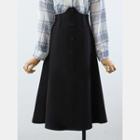 Plaid Shirt / Button-up A-line Skirt / Midi A-line Skirt