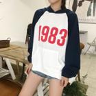 1993 Print Raglan Hood Sweater