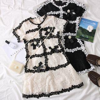 Patchwork Lace Mini Dress