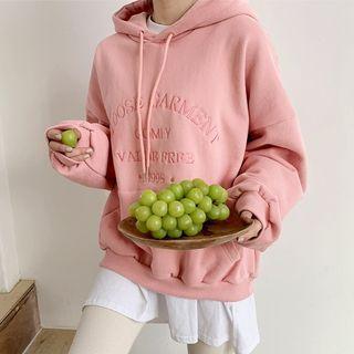 Letter Embroidery Kangaroo Hoodie