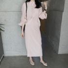 Plus Size Two-way Long Shirtdress Pink - Xl