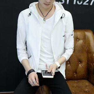 Hooded Zip Jacket / Slim-fit Bomber Jacket