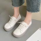 Square Toe Lace-up Sneakers