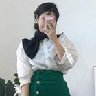 Scarf / 3/4-sleeve Shirt / Patterned Vest