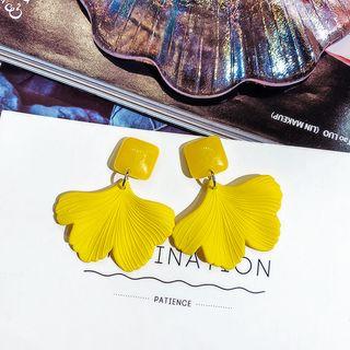 Alloy Leaf Dangle Earring 1 Pair - As Shown In Figure - One Size