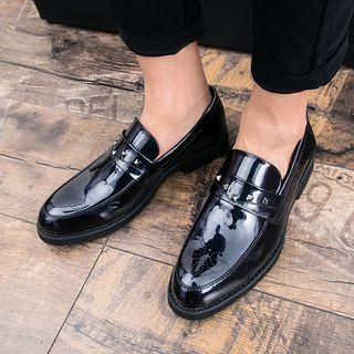 Patent Studded Loafers