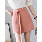 Asymmetric A-line Chiffon Wrap Skirt