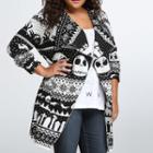Skull Detail Lapel Cardigan