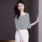 Leopard Print Print Short-sleeve Top