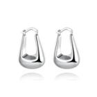 Simple And Elegant Geometric Hollow Square Earrings Silver - One Size