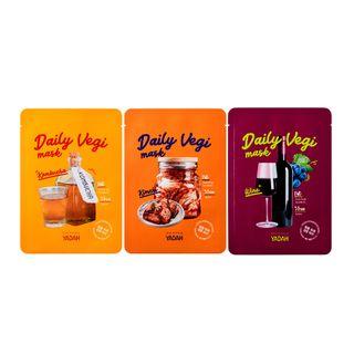Yadah - Daily Vegi Mask Set - 3 Types Wine