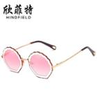 Scallop Metal Frame Sunglasses