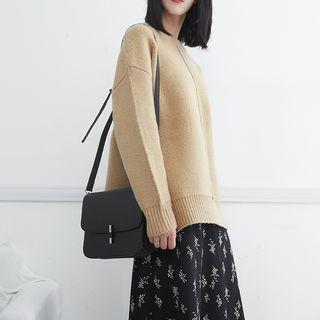 Drop-shoulder Wool Top