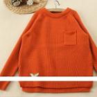 Plain Round-neck Sweater
