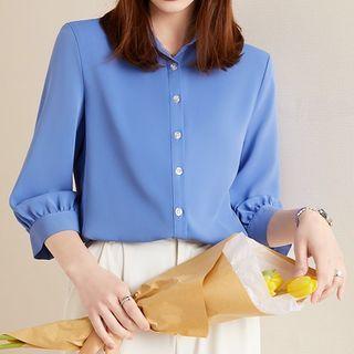 Short-sleeve Shirt / Puff-sleeve Shirt / Straight Leg Pants / Set