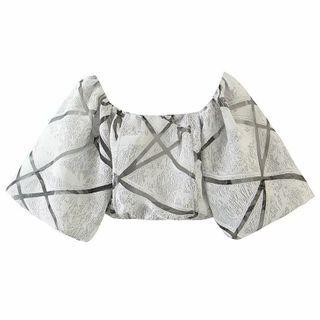 Jacquard Cropped Blouse