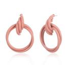 Alloy Hoop Dangle Earring 1 Pair - Pink - 1470 - One Size
