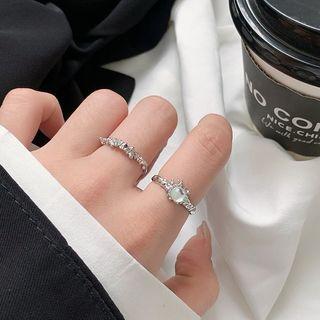 Melting Sterling Silver Open Ring Silver - One Size