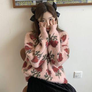 Floral Long Sleeve Knit Top