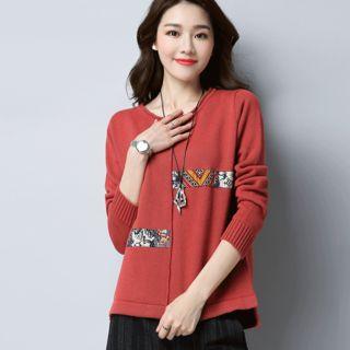 Pattern Applique Sweater