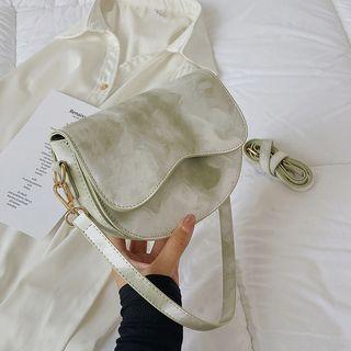 Tie-dye Print Saddle Crossbody Bag