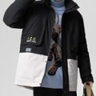 Two Tone Hooded Coat