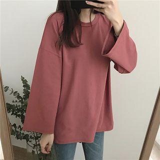 Crew-neck Flared-sleeve T-shirt