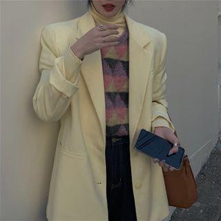 Plain Blazer Yellow - One Size