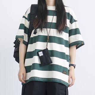 Color Block Stripe Short Sleeve Tee