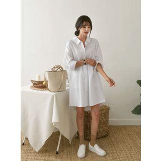 Oversized Cotton Shirtdress