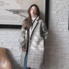 Plaid Single-button Coat As Shown In Figure - One Size
