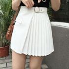 Half-pleated Mini Skirt