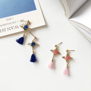 Alloy Planet Tassel Dangle Earring
