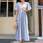 Bell-sleeve Stripe Dress