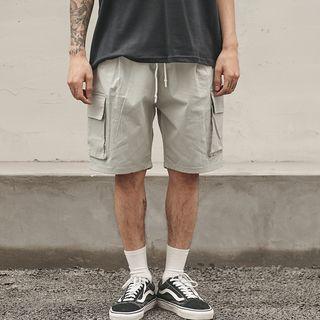 Drawstring Waist Cargo Shorts
