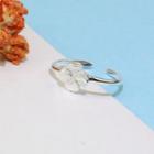 Four-leaf Clover Open Ring 1 Pc - Four-leaf Clover Open Ring - Silver - One Size