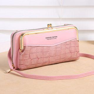 Croc Grain Mobile Crossbody Bag